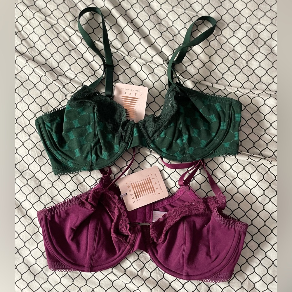 bundle of savage x fenty lingerie bras